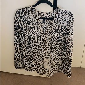 INC cheetah print blouse